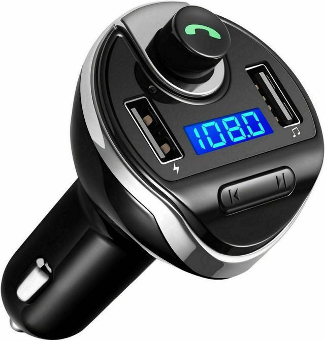 Wireless In-Car Bluetooth FM Transmitter MP3 Radio Adapter Car Fast USB  Charger 