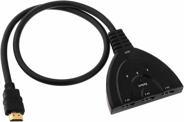 Alt view image 5 of 7 - 3 HDMI Port Switch Switcher Splitter Cable Selector HUB Box HDTV 1080P Xbox PS4