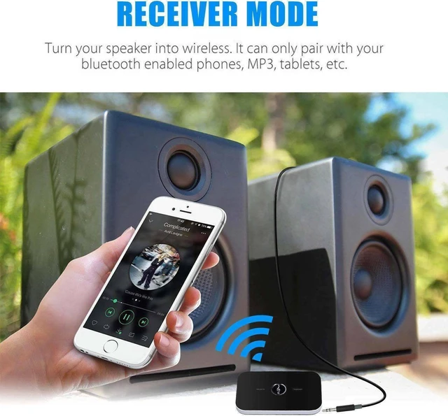 Alt view image 4 of 7 - Bluetooth 5.0 Transmitter Receiver 2 IN 1 Wireless Audio 3.5mm Jack Aux Adapter