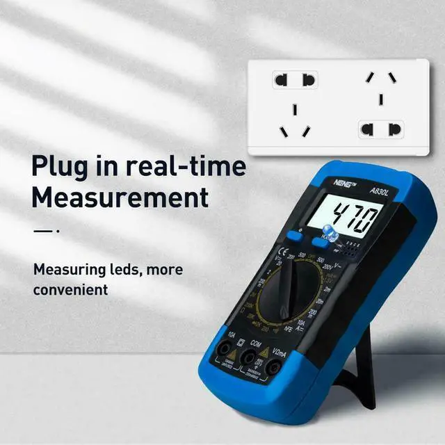 Alt view image 7 of 7 - Digital Multimeter AC DC Voltmeter Ammeter Ohmmeter Volt Tester Meter XL830L USA