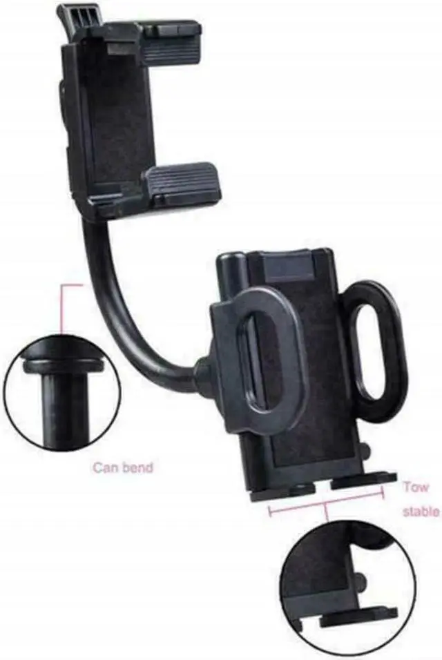 Alt view image 3 of 7 - Universal 360° Car Rearview Mirror Mount Stand Holder Cradle For Cell Phone GPS