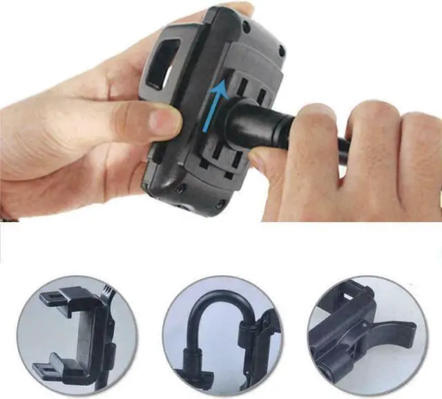 Alt view image 5 of 7 - Universal 360° Car Rearview Mirror Mount Stand Holder Cradle For Cell Phone GPS