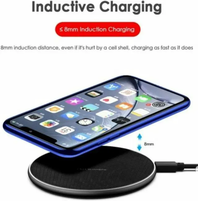 Alt view image 2 of 7 - 20W Wireless Charger Fast Charge Pad For Samsung iPhone XS Max X XR 12 13 Pro
