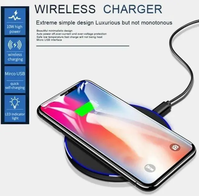 Alt view image 3 of 7 - 20W Wireless Charger Fast Charge Pad For Samsung iPhone XS Max X XR 12 13 Pro