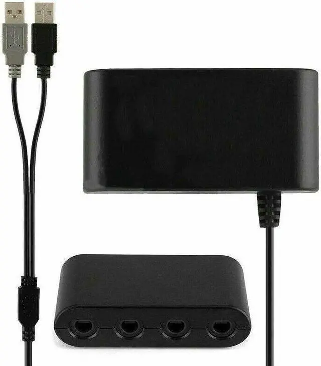 Alt view image 5 of 7 - GameCube Controller Adapter 4 Port For Nintendo Switch Wii U & PC USB NEW TURBO