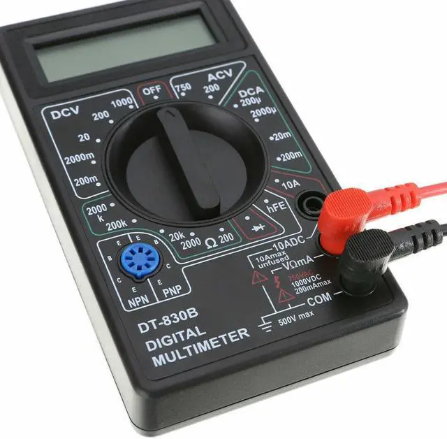 Alt view image 4 of 7 - 7 Fn Digital Multimeter AC DC Voltage Volt 10 Amp Current Resistance Ohm Meter
