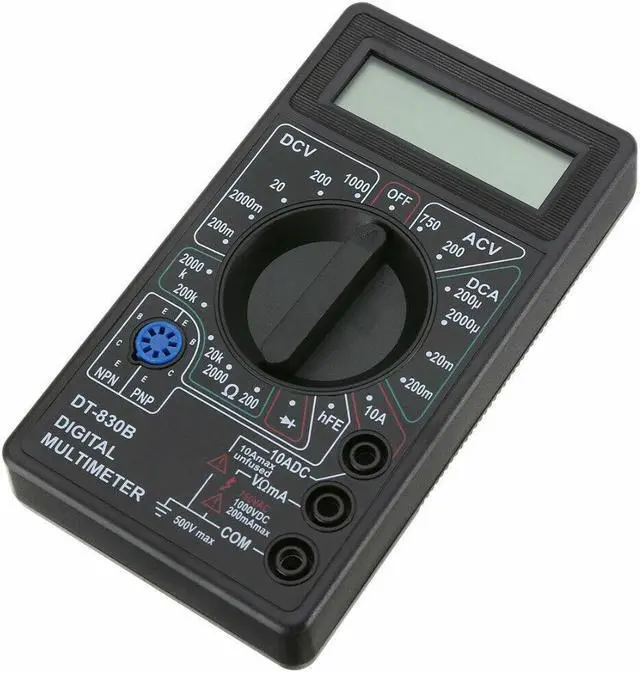Alt view image 6 of 7 - 7 Fn Digital Multimeter AC DC Voltage Volt 10 Amp Current Resistance Ohm Meter