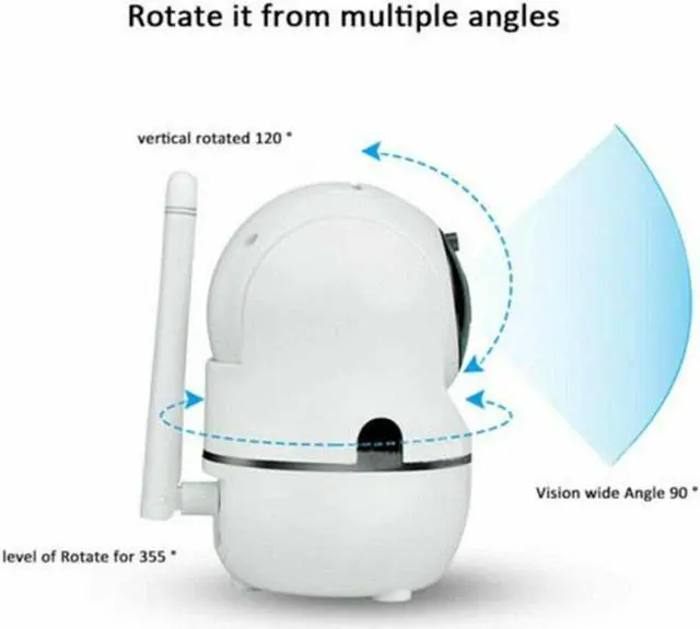 Alt view image 3 of 7 - 1080P WiFi Wireless Indoor Home Security Camera Night Vision Baby Pet Monitor