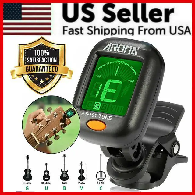 Alt view image 5 of 7 - LCD Clip On Chromatic Acoustic Electric Guitar Bass Ukulele Banjo Violin Tuner