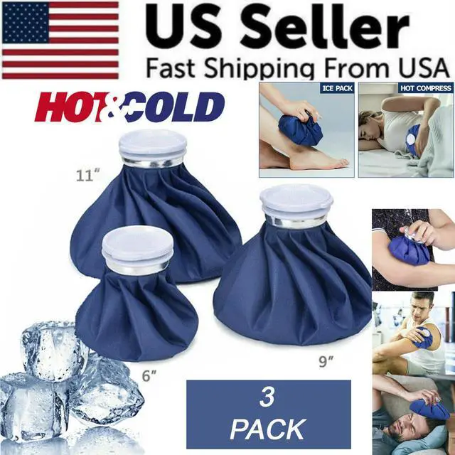 Alt view image 2 of 7 - 3PCS Ice Bags Packs Knee Neck Reusable Cold Relief Pain Headache Sport Injury