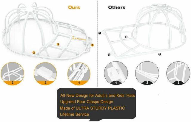 Alt view image 6 of 7 - 3 Pack Hat Washer Baseball Cap Cleaner Machine Washing Cage Holder Frame Net New