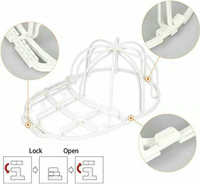 Alt view image 5 of 7 - 3 Pack Hat Washer Baseball Cap Cleaner Machine Washing Cage Holder Frame Net New
