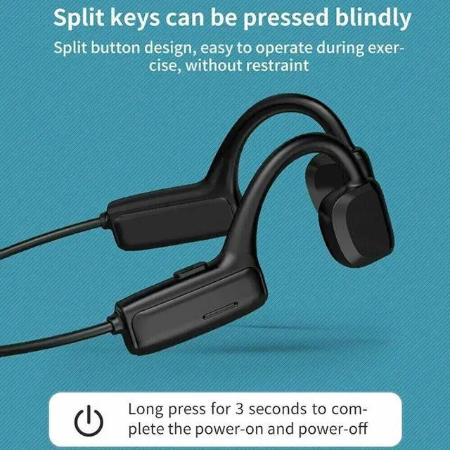 Alt view image 5 of 7 - Bone Conduction Headphones Bluetooth 5.1 Wireless Earbuds Outdoor Sport Headset