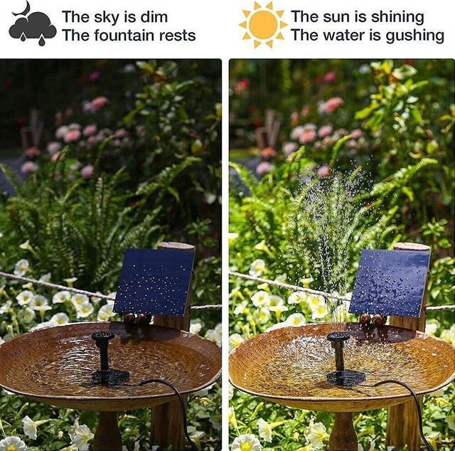 Alt view image 4 of 7 - Solar Power Fountain Submersible Floating Water Pump Bird Bath Pond Garden Pool