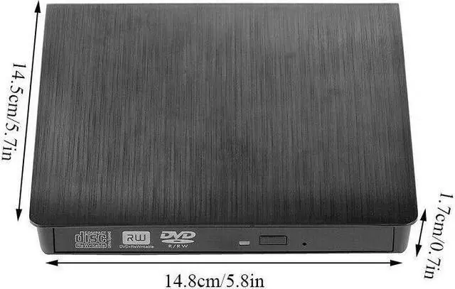 Alt view image 3 of 7 - Slim External CD DVD RW Drive USB 3.0 Writer Burner Player Black For Laptop PC