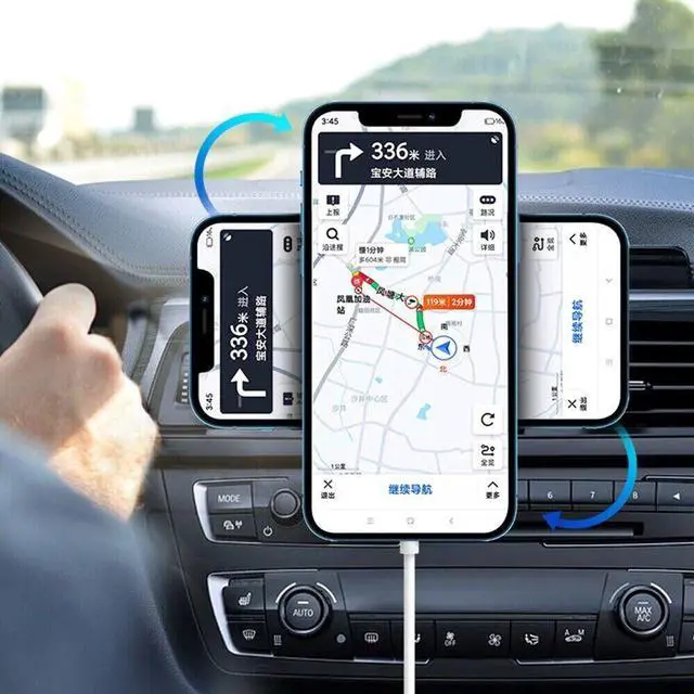 Alt view image 5 of 7 - Magnetic Wireless Charger Car Mount Holder For iPhone 12 13 14 Pro Max MagSafe