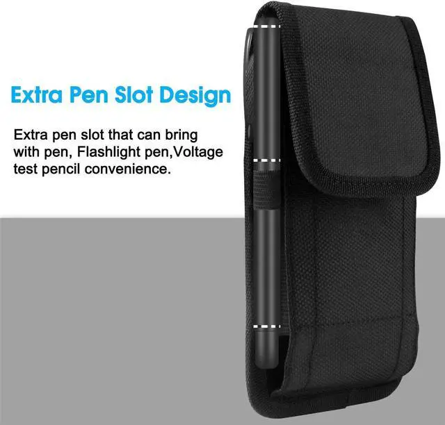 Alt view image 7 of 7 - Vertical Cell Phone Holster Pouch Wallet Case With Belt Clip For iPhone Samsung