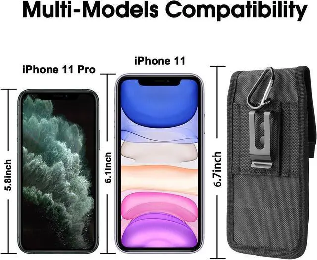 Alt view image 2 of 7 - Vertical Cell Phone Holster Pouch Wallet Case With Belt Clip For iPhone Samsung