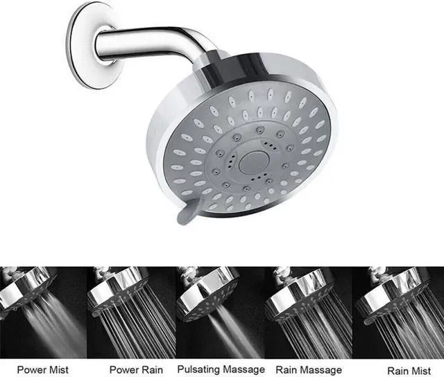 Alt view image 4 of 7 - Shower Heads Handheld Spray High Pressure Adjustable Showerhead Top Spray Bath