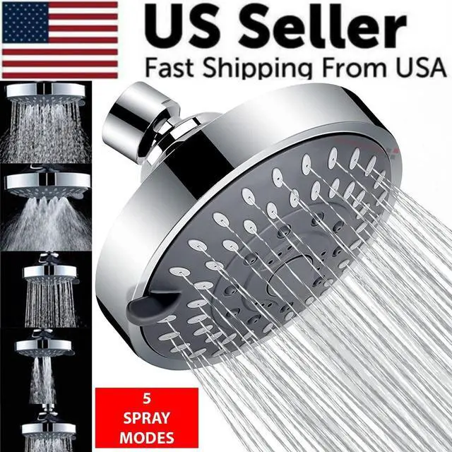 Alt view image 5 of 7 - Shower Heads Handheld Spray High Pressure Adjustable Showerhead Top Spray Bath