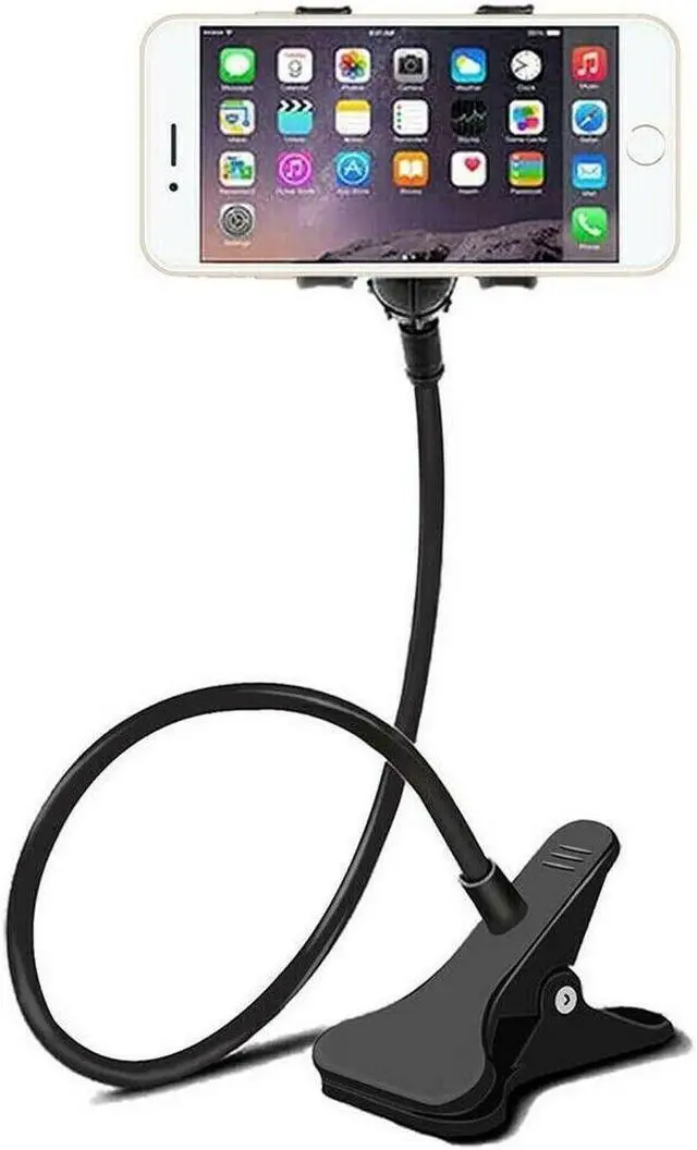 Alt view image 5 of 7 - Universal Lazy Mobile Phone Gooseneck Stand Holder Flexible Bed Desk Table Clip