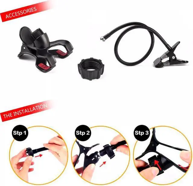 Alt view image 4 of 7 - Universal Lazy Mobile Phone Gooseneck Stand Holder Flexible Bed Desk Table Clip