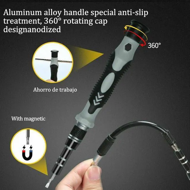 Alt view image 3 of 7 - Magnetic Screwdriver Bit Set For iPhone Macbook Tool Kit Set Repair Watch 117PCS