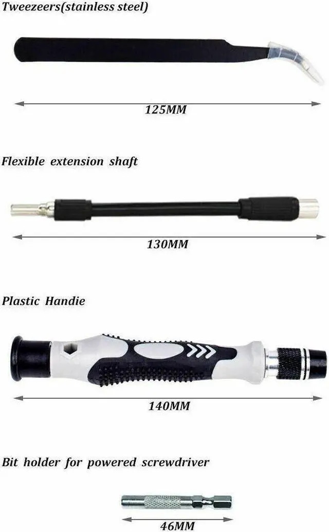 Alt view image 6 of 7 - Magnetic Screwdriver Bit Set For iPhone Macbook Tool Kit Set Repair Watch 117PCS