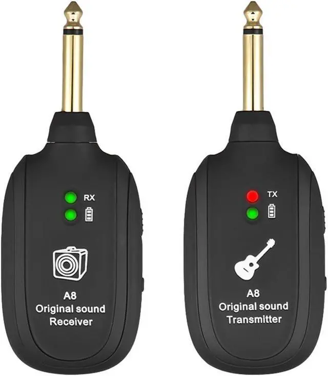 Main image of UHF Guitar Wireless System Transmitter+Receiver Built In Rechargeable Battery
