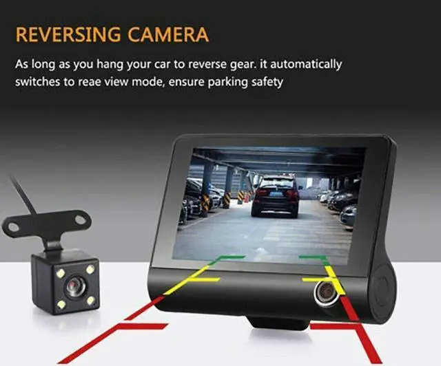 Alt view image 7 of 7 - 1080P 4" Dual Lens HD Car DVR Rearview Video Dash Cam Recorder Camera G-Sensor