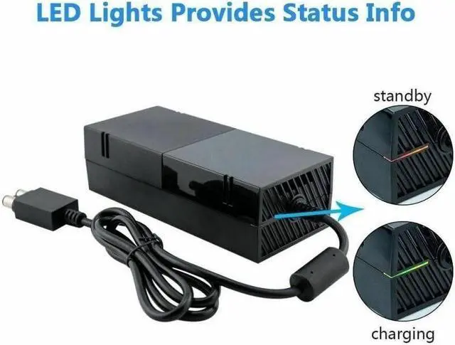 Alt view image 5 of 7 - For Microsoft XBOX ONE Console AC Adapter Brick Charger Power Supply Cord Cable
