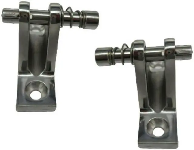 Main image of Asaki 156-66220-00 Stainless Steel Marine Bimini Top Fitting Concave Base Deck Hinge x2 PCS