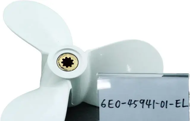 Alt view image 3 of 6 - Asaki 6E0-45941-01-EL Fits on Yamaha Outboard 4, 5 HP Propeller 7 1/2X8 Right White