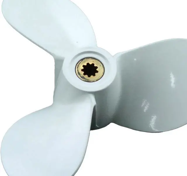 Alt view image 4 of 6 - Asaki 6E0-45941-01-EL Fits on Yamaha Outboard 4, 5 HP Propeller 7 1/2X8 Right White