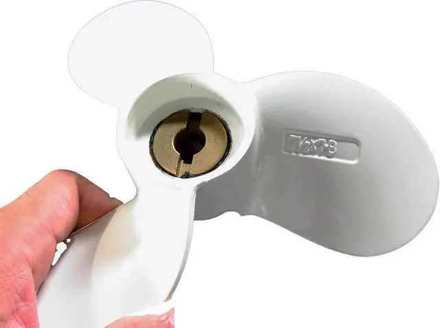 Alt view image 3 of 5 - Asaki 6E0-45943-00-EL Fits Yamaha Outboard Motor Boat 4, 5 HP Propeller White 7 1/2X7 Right