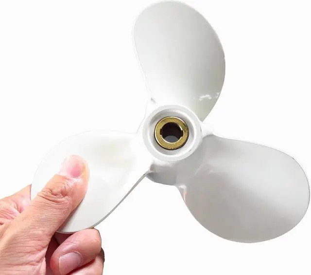 Main image of Asaki 6E0-45943-00-EL Fits Yamaha Outboard Motor Boat 4, 5 HP Propeller White 7 1/2X7 Right