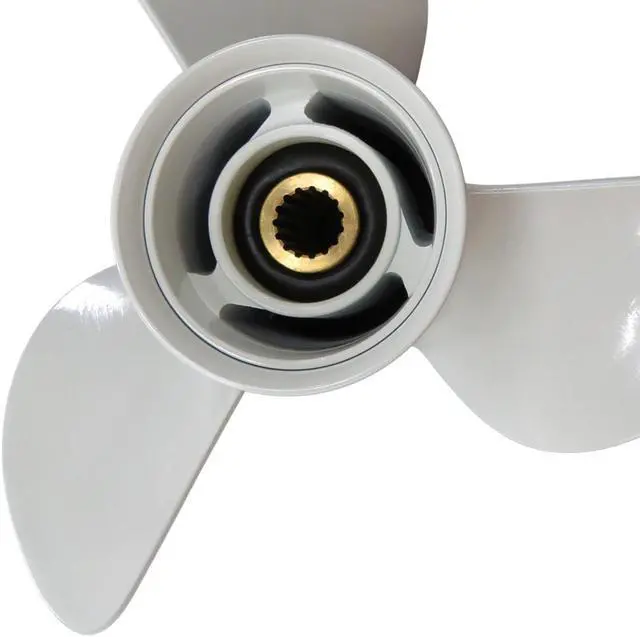 Alt view image 2 of 7 - Asaki 6E5-45943-00-EL Fits Yamaha Outboard Motor 50-130 HP 115ETLH CV85ELF Propeller 3X12 5/8X21