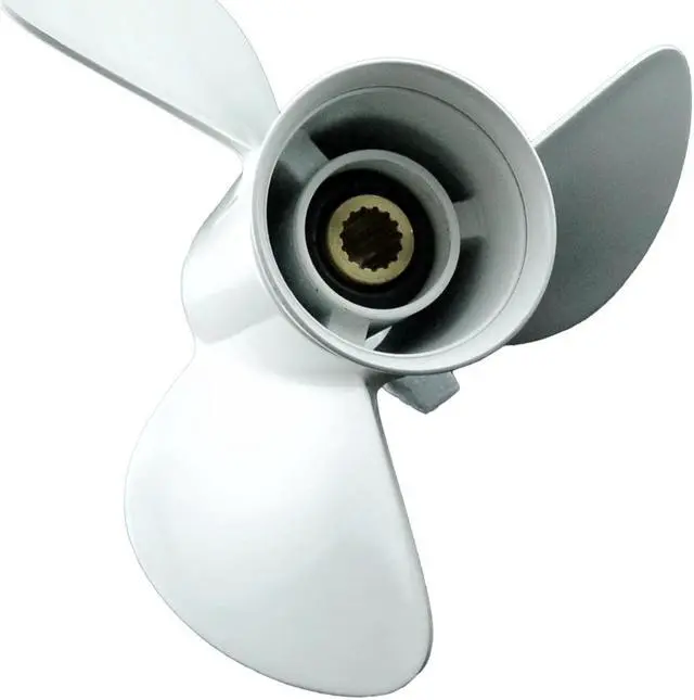Alt view image 2 of 6 - Asaki 6E5-45952-00-EL Fits Yamaha Outboard Motor 50-130 HP Propeller 3 13x23 Right White