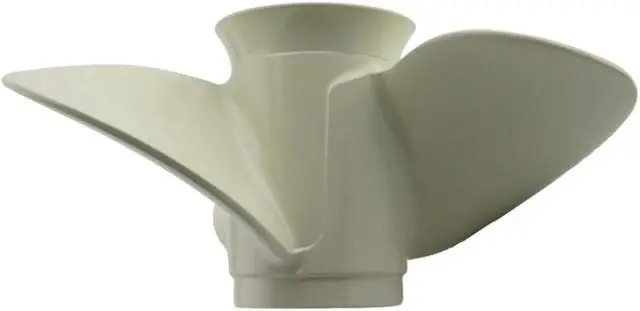 Alt view image 5 of 7 - Asaki 63V-45941-10-EL Fits Yamaha Outboard 15 20HP Propeller White 3X9 1/4X12 8 Spline
