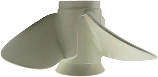Alt view image 4 of 7 - Asaki 63V-45941-10-EL Fits Yamaha Outboard 15 20HP Propeller White 3X9 1/4X12 8 Spline