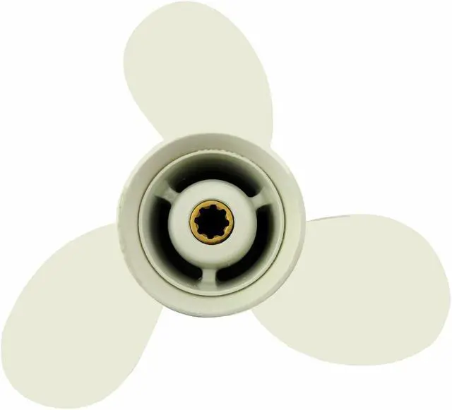 Main image of Asaki 63V-45941-10-EL Fits Yamaha Outboard 15 20HP Propeller White 3X9 1/4X12 8 Spline