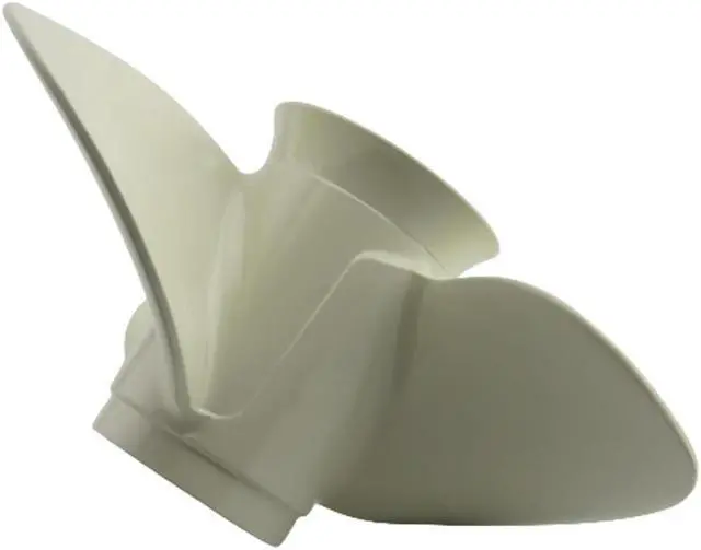 Alt view image 3 of 7 - Asaki 63V-45941-10-EL Fits Yamaha Outboard 15 20HP Propeller White 3X9 1/4X12 8 Spline