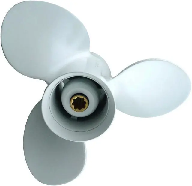 Alt view image 2 of 7 - Asaki 63V-45947-00-EL  Fits Yamaha Outboard Motor 9.9-15 HP Propeller White 9 1/4X8 Right Hand