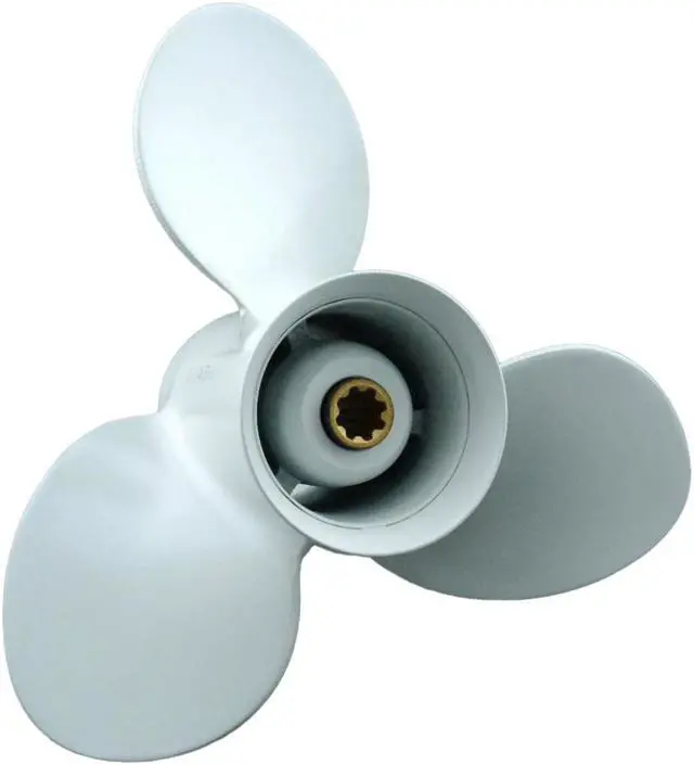 Alt view image 5 of 7 - Asaki 63V-45947-00-EL  Fits Yamaha Outboard Motor 9.9-15 HP Propeller White 9 1/4X8 Right Hand