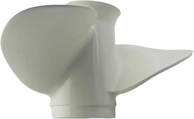Alt view image 4 of 7 - Asaki 63V-45952-00-EL Fits Yamaha Outboard 9.9 15 20 HP Propeller  White 9 1/4X10 8 Splines Right
