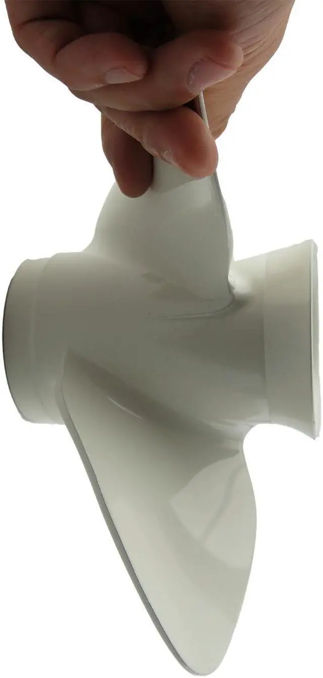 Alt view image 5 of 7 - Asaki 63V-45952-00-EL Fits Yamaha Outboard 9.9 15 20 HP Propeller  White 9 1/4X10 8 Splines Right