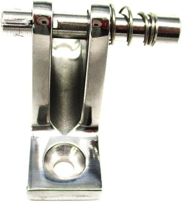 Alt view image 4 of 5 - Asaki 156-66220-00 Stainless Steel Marine Bimini Top Fitting Concave Base Deck Hinge x2 PCS