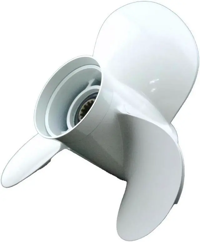 Alt view image 4 of 6 - Asaki 69W-45945-00-EL 663-45945-02-EL Fits Yamaha Outboard 30-50 HP 40TLRA Propeller White 3X11 1/8X13 RH
