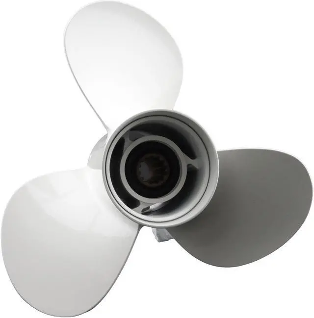Alt view image 6 of 6 - Asaki 69W-45945-00-EL 663-45945-02-EL Fits Yamaha Outboard 30-50 HP 40TLRA Propeller White 3X11 1/8X13 RH