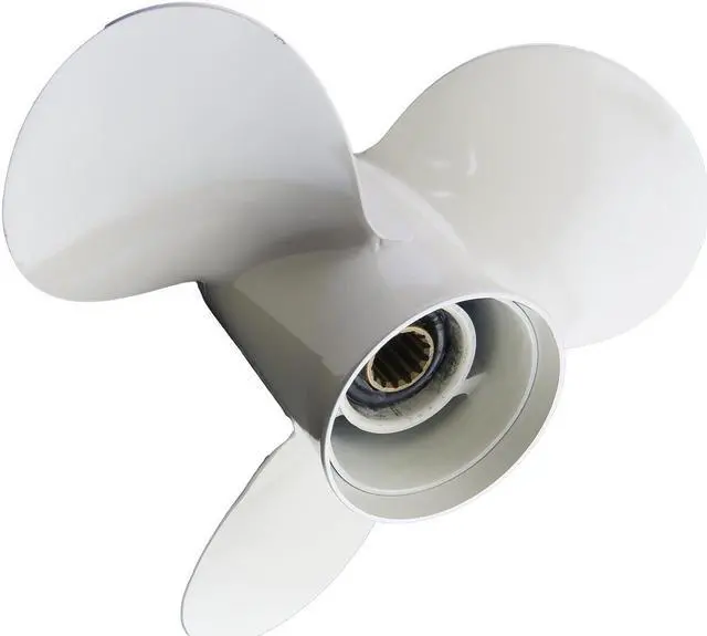 Alt view image 2 of 4 - Asaki 69W-45947-00-EL Fits Yamaha Motor 30-60 HP Propeller 5/8X11 White Right 663-45947-02-EL 69W-45947-00-EL 3X11
